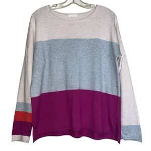 Lisa Todd Colorblock Cashmere Blend Sweater Sz M